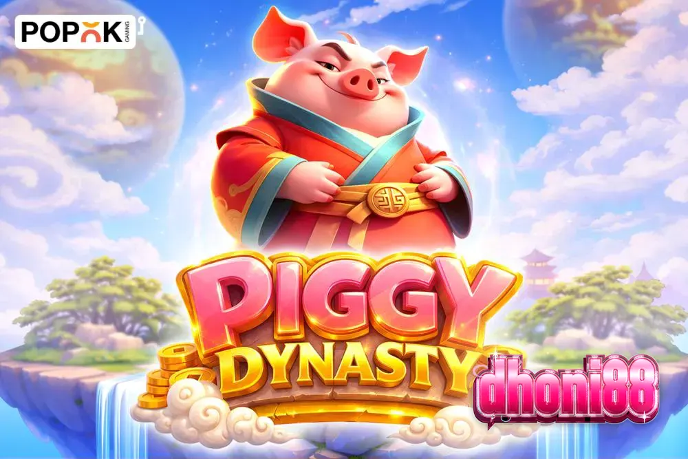Piggy Dynasty স্লট গেমের নিয়ন থিম এবং এশিয়ান স্টাইল গ্রাফিক্স